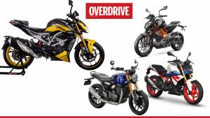 Spec comparison: TVS Apache RTR 310 vs Triumph Speed 400 vs BMW G 310 R vs 2024 KTM 390 Duke